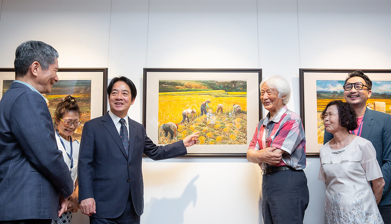 副總統參觀張秋臺86水彩畫展　感受臺灣百年田園風華