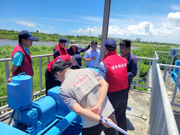 中央會同地方抽查屏東防汛設施 確保抽水設備運作無虞