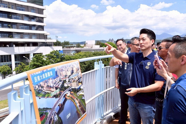 「天際之眼」民權大橋景觀橋啟用 蔣萬安：打造人本、宜居生活環境