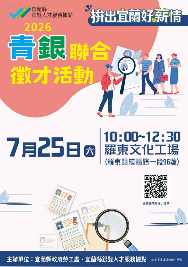 青銀聯合徵才7月25日登場