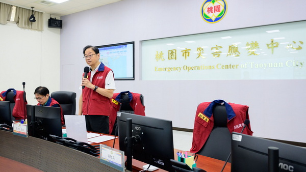 張市長視察水情及災害應變中心 指示全力防汛整備維護市民安全